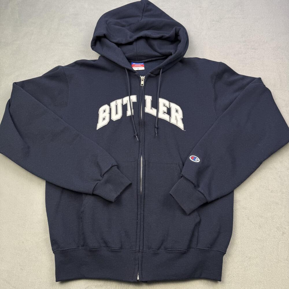Butler Bulldogs Hoodie Mens Small Blue NCAA Basketball Champion Full Zip